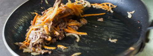 блины с куриной печенью и морковью. Шаг 9