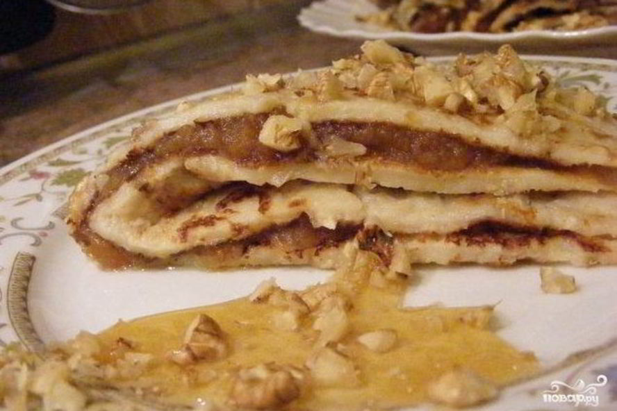 Рецепт блинов с медом и орехами