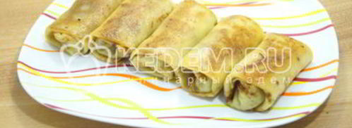 блины с мясом и грибами. Шаг 17