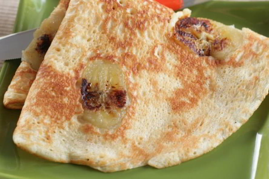 Рецепт блинов с припеком из банана