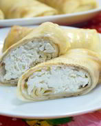 Блины с творогом и сгущенкой