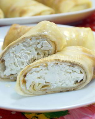 Блины с творогом и сгущенкой