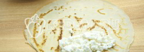 блины с творогом и сгущенкой. Шаг 9