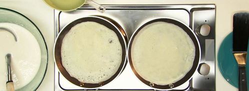 блины с ветчиной и сыром. Шаг 3