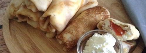 блины со сливочным сыром и семгой. Шаг 8