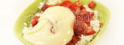 шоколадные блины с творогом и клубникой. Шаг 7