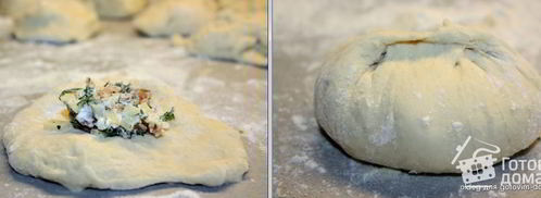 булочки-маффины с сырно-рыбной начинкой. Шаг 5