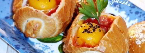 булочки с овощами и курицей. Шаг 12