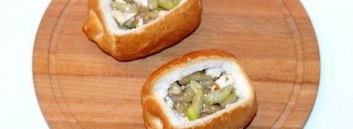 булочки с овощами и курицей. Шаг 8