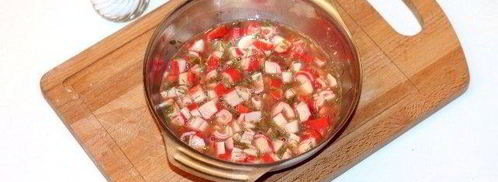 хрустящие булочки с яйцом и крабовыми палочками. Шаг 5