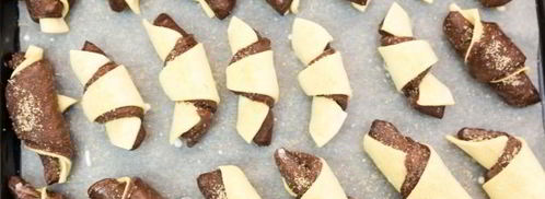 круассаны из слоеного и дрожжевого теста. Шаг 21