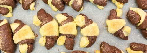 круассаны из слоеного и дрожжевого теста. Шаг 24