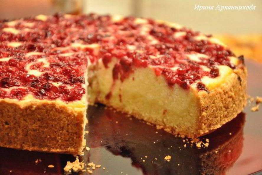 Рецепт брусничного чизкейка