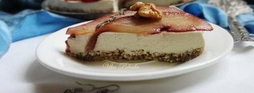 чизкейк с голубым сыром и пьяной грушей. Шаг 13