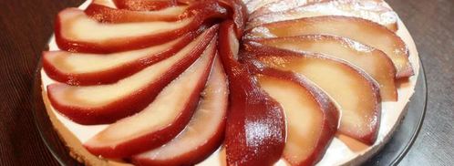 чизкейк с голубым сыром и пьяной грушей. Шаг 10