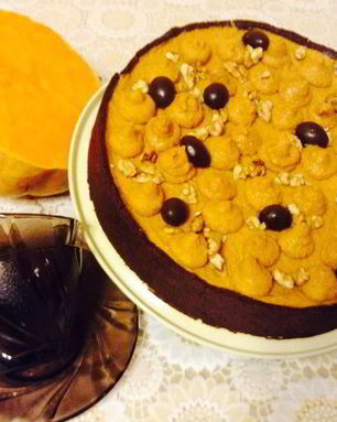 Чизкейк шоколад-тыква-карамель