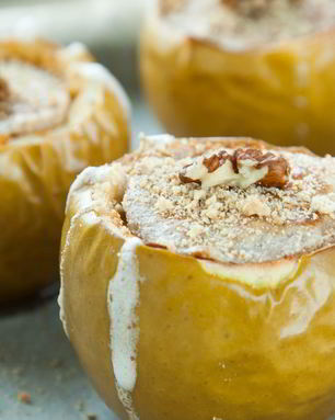 Чизкейк в яблоках