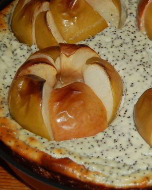 Яблочно-творожный чизкейк с маком