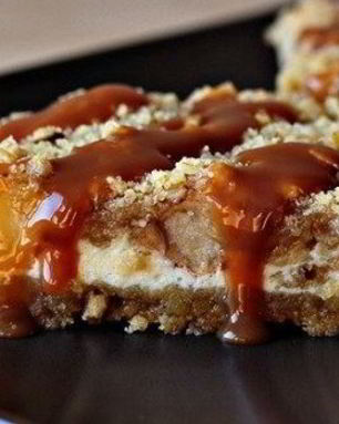 Яблочный чизкейк с хлопьями