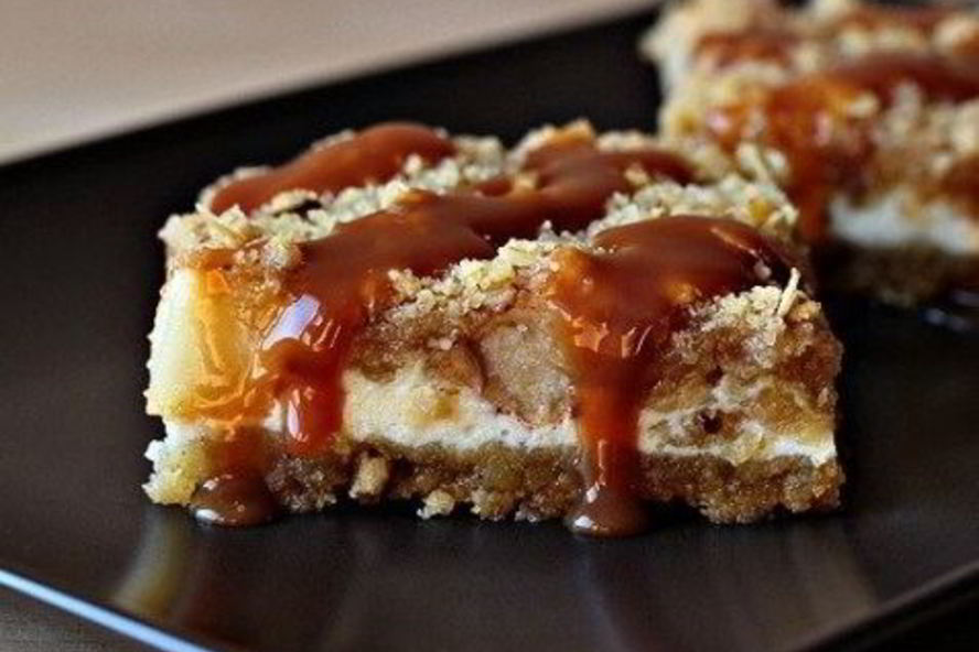 Рецепт яблочного чизкейка с хлопьями