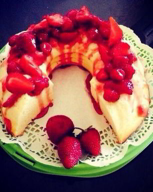 Японский чизкейк с ягодным соусом