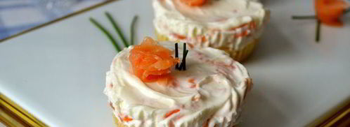 закусочные мини-чизкейки со слабосоленой семгой. Шаг 13