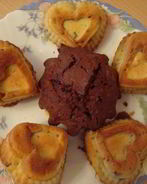 Кексики Валентинки с бананом