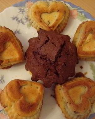 Кексики Валентинки с бананом