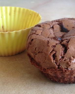 Кексы из горького шоколада с начинкой