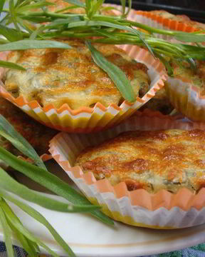 Кексы с кинзой и тархуном