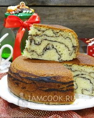 Мраморный кекс с лимонадом