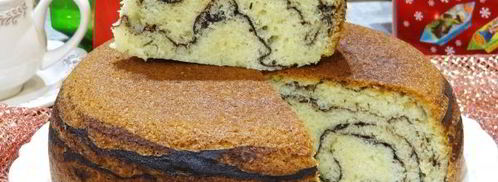 мраморный кекс с лимонадом. Шаг 17