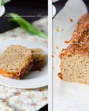 Нежный ореховый кекс с карамельной глазурью