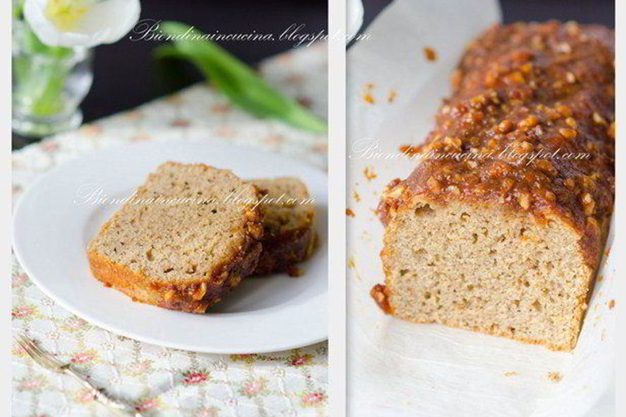 Рецепт нежного орехового кекса с карамельной глазурью