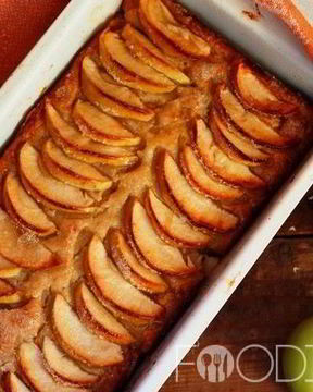 Творожный кекс с яблоками