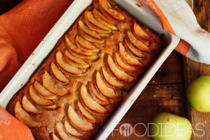 Рецепт творожного кекса с яблоками