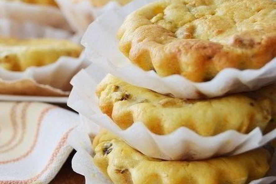 Рецепт творожных кексов с бананом и киви