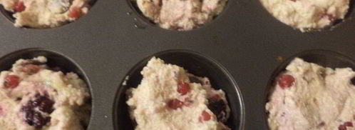 творожные кексы с ягодами. Шаг 4