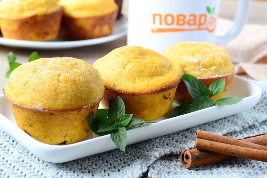 Рецепт тыквенно-кукурузных кексики