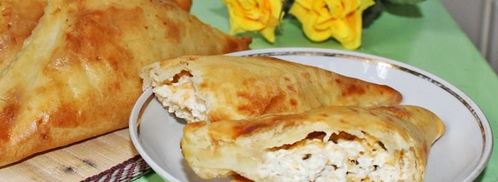 хачапури из слоеного теста с сыром в духовке. Шаг 13