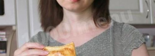 хачапури из слоеного теста с сыром в духовке. Шаг 15