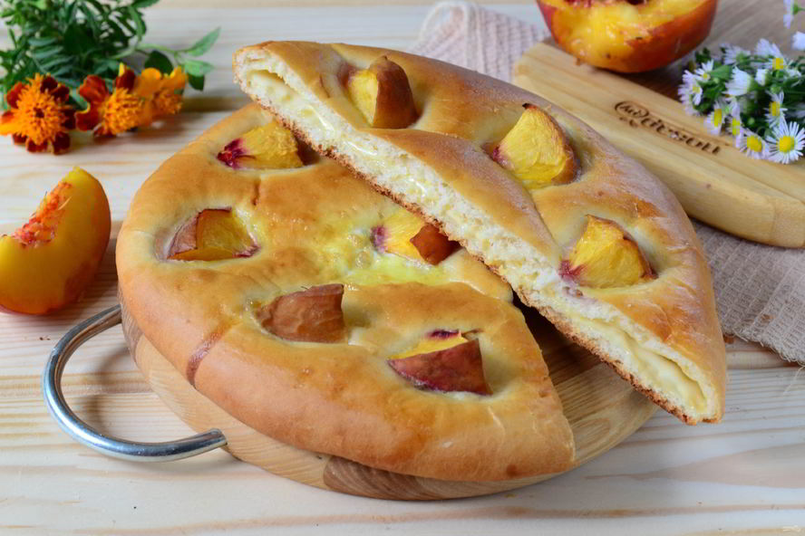 Рецепт хачапури с сыром и персиками