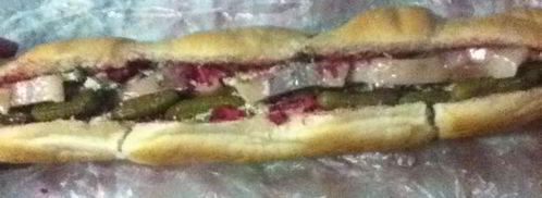 фаршированный багет — шуба в шубе. Шаг 12