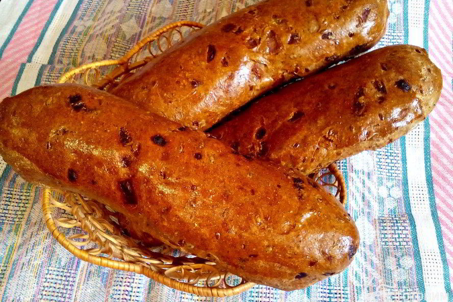 Рецепт ржаных багетов с луком