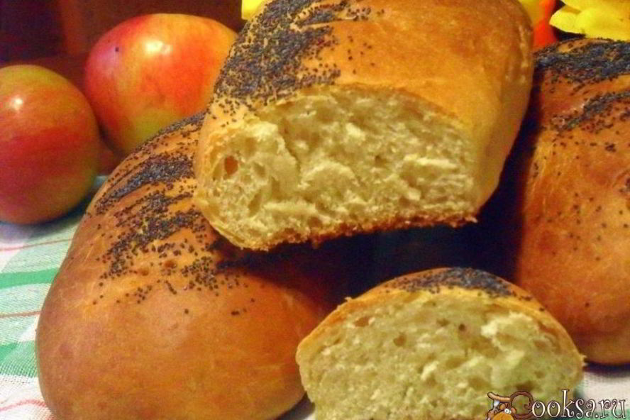 Рецепт сдобного батона с маком