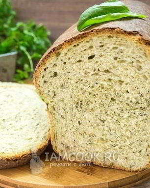 Шпинатный хлеб с цельнозерновой мукой в духовке