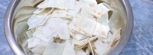 домашние чипсы из лаваша в духовке. Шаг 3