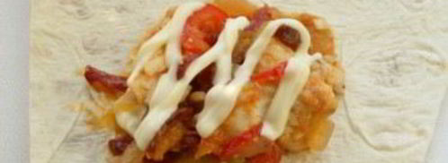 лаваш обжаренный с начинкой. Шаг 4