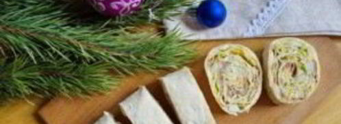 лаваш с консервами и сыром. Шаг 8