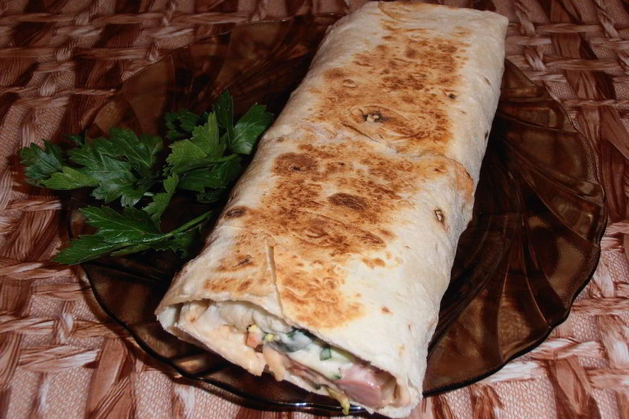 Рецепт лаваша с копченой курицей